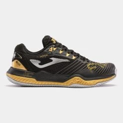 JOMA Zapatillas T.Point 23 Federación Internacional Pádel Clay Hombre Negro Oro
